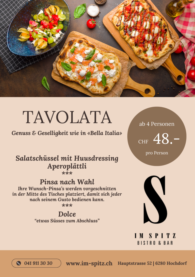 Tavolata Menu A3 Poster