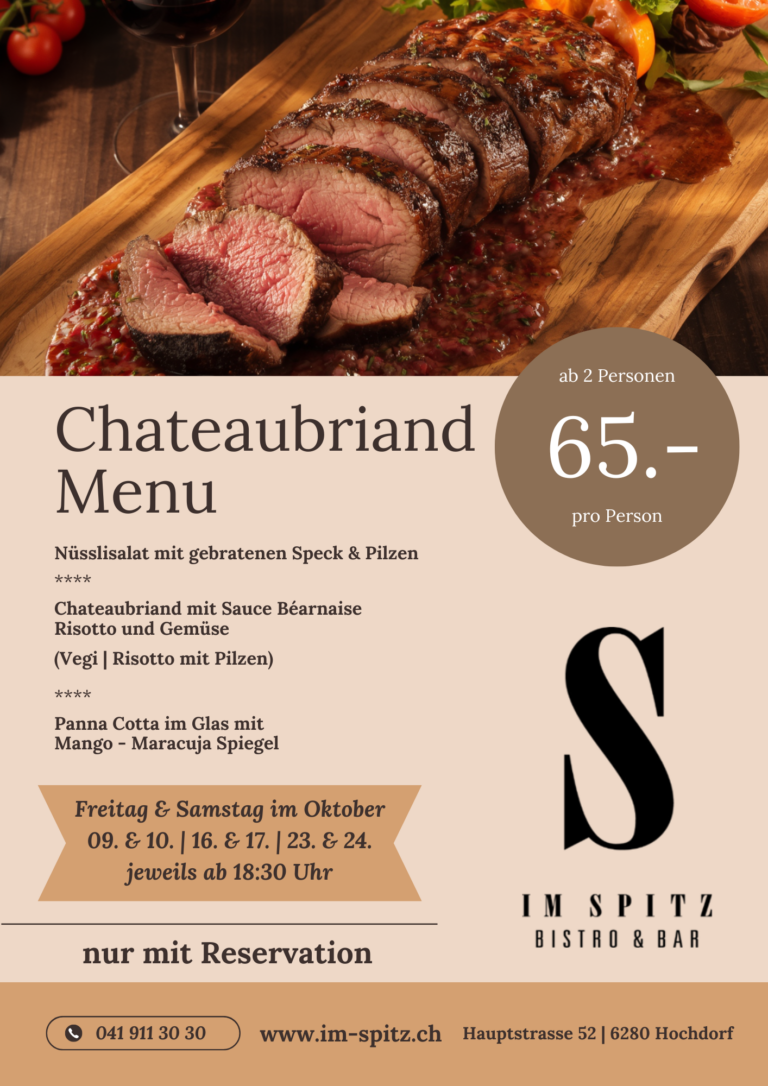 Chateaubriand Menu Okt 2026 (Poster (A3) (1)